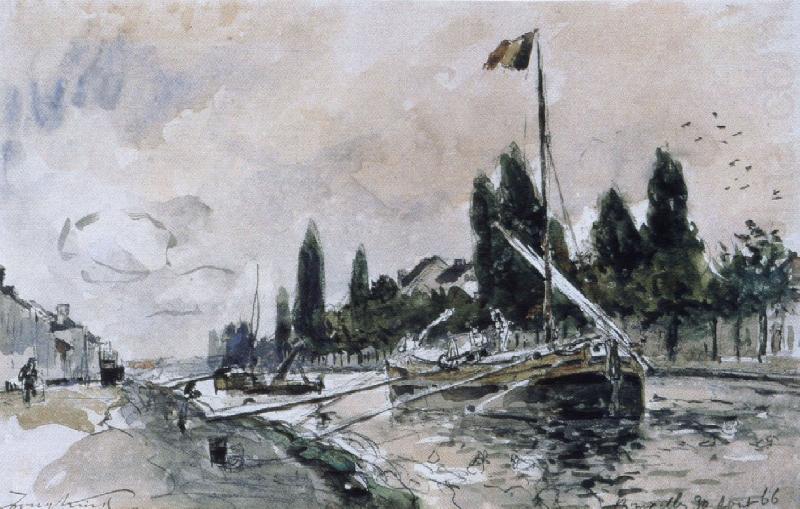 Johann Barthold Jongkind willebroek canal china oil painting image
